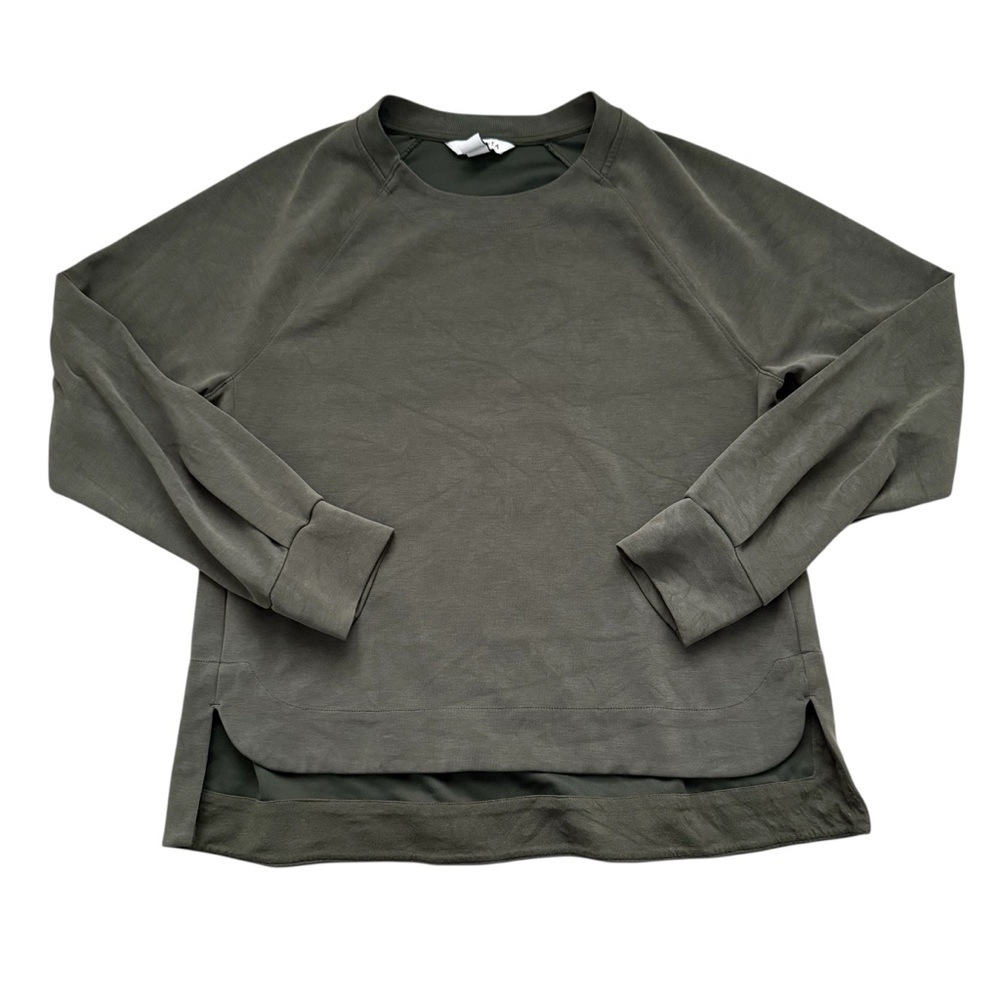 2 for $15 😍 Athleta Seasoft Crew Sweatshirt in Aspen Olive – Size Medium